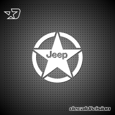 Jeep Military Star Sticker